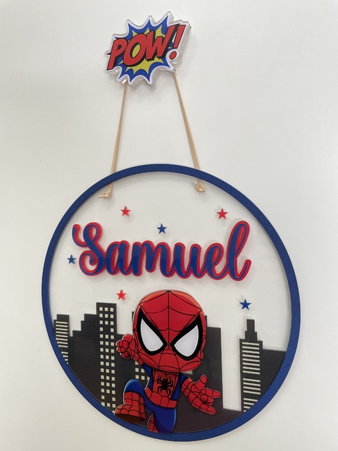 Porta Maternidade acrílico - herói