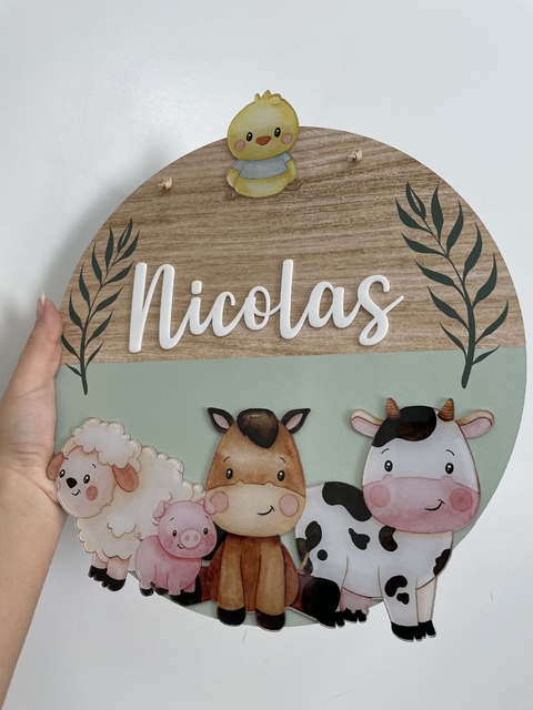 Porta maternidade - fazendinha