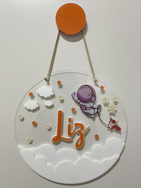 Porta maternidade - astronauta