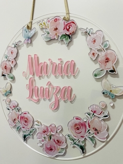 Porta maternidade - floral 3 - Quadros - Porta maternidade - Frases Decorativas - Presentes | Sweet Decor