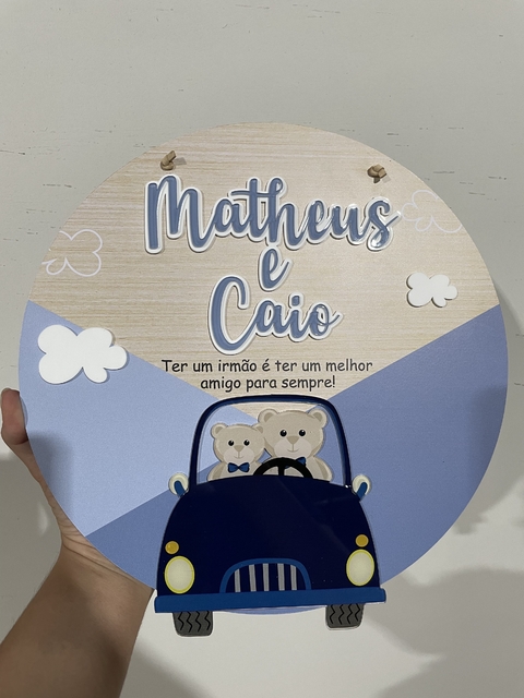 Porta Maternidade - urso + carrinho