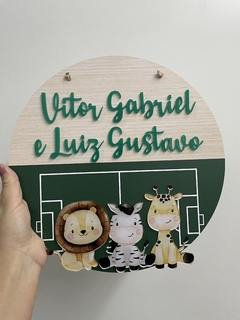 Porta Maternidade - safari futebol