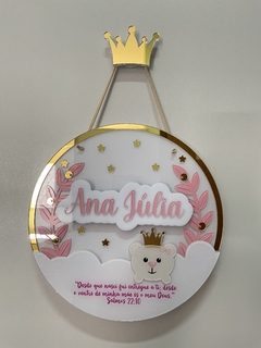 Led urso feminino - Personalize como quiser - Quadros - Porta maternidade - Frases Decorativas - Presentes | Sweet Decor
