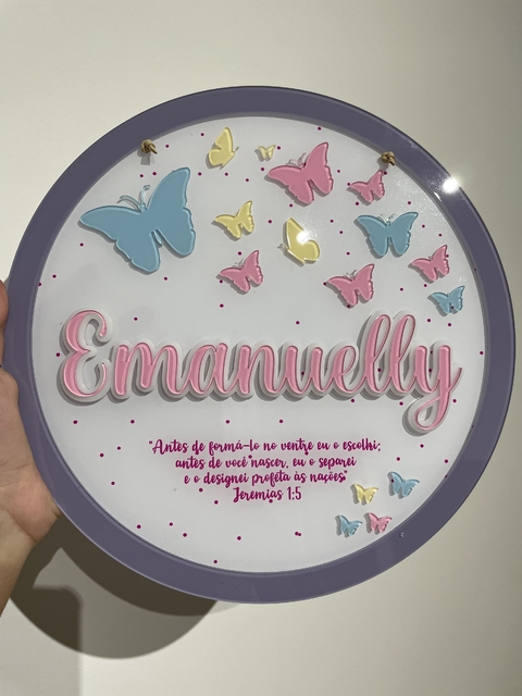 Porta Maternidade - arco borboleta - SEM LED