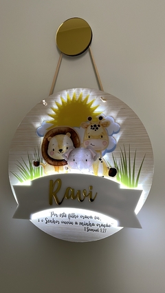 Led safari sol - Personalize como quiser - Quadros - Porta maternidade - Frases Decorativas - Presentes | Sweet Decor