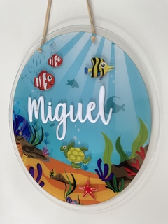 Porta Maternidade acrílico - fundo do mar 3 - comprar online