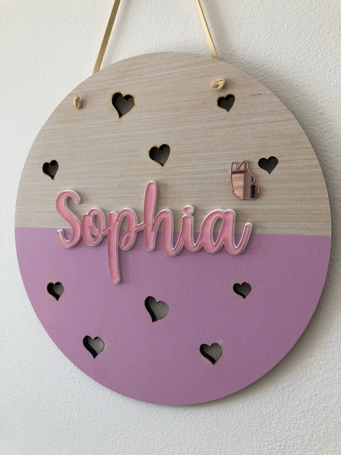 Porta Maternidade - Coração vazado