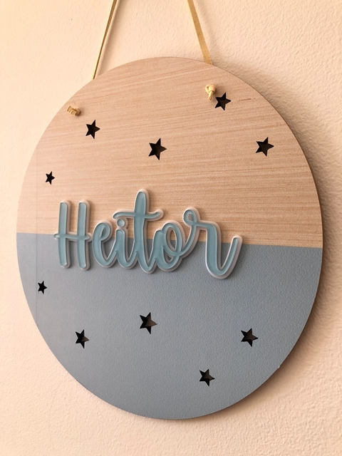 Porta Maternidade - Estrelas vazado