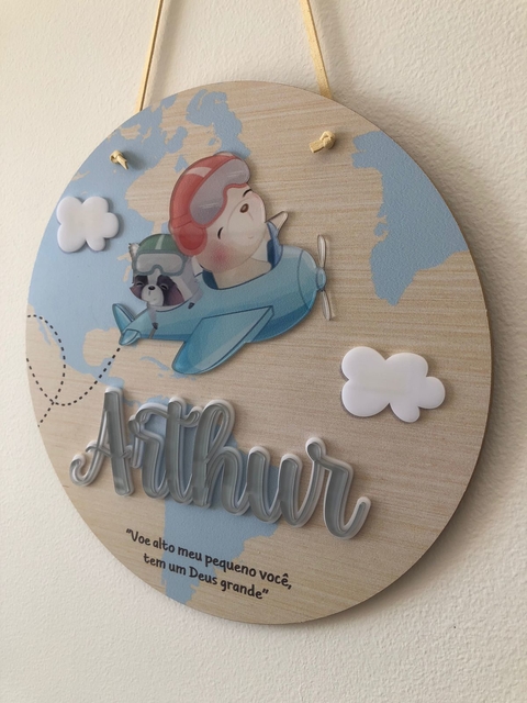 Porta Maternidade - Mapa + Avião