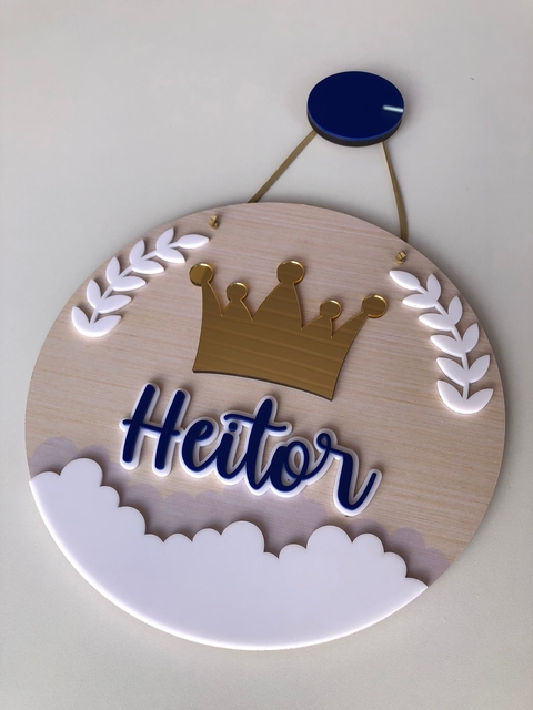 Porta Maternidade - Coroa Menino