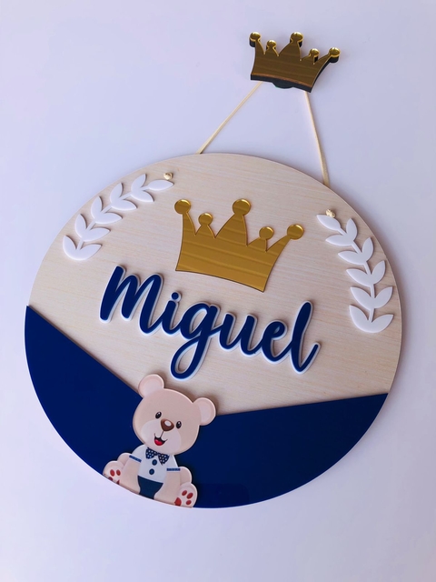 Porta Maternidade - Urso Príncipe