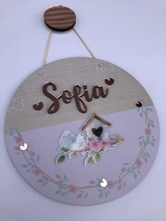 Porta Maternidade - Jardim - Pássaros na internet