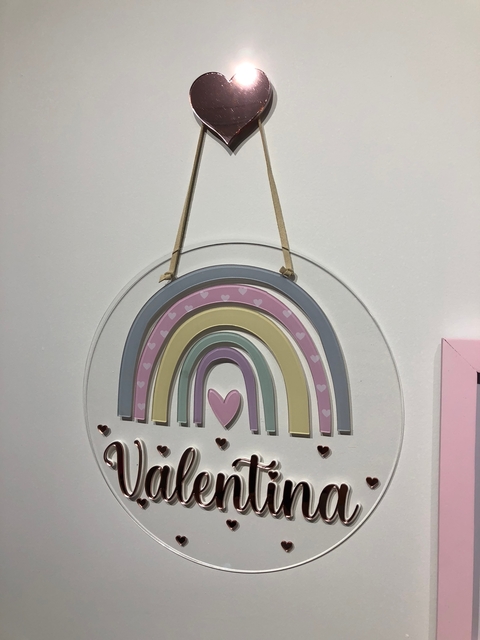 Porta Maternidade - arco íris