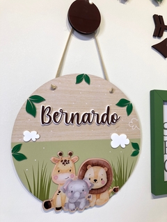 Kit Safari - PERSONALIZE COMO QUISER - Quadros - Porta maternidade - Frases Decorativas - Presentes | Sweet Decor