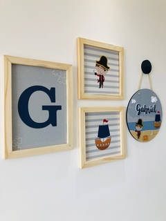 Kit Pirata - PERSONALIZE COMO QUISER - Quadros - Porta maternidade - Frases Decorativas - Presentes | Sweet Decor