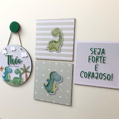 Kit dinossauro - PERSONALIZE COMO QUISER - Quadros - Porta maternidade - Frases Decorativas - Presentes | Sweet Decor