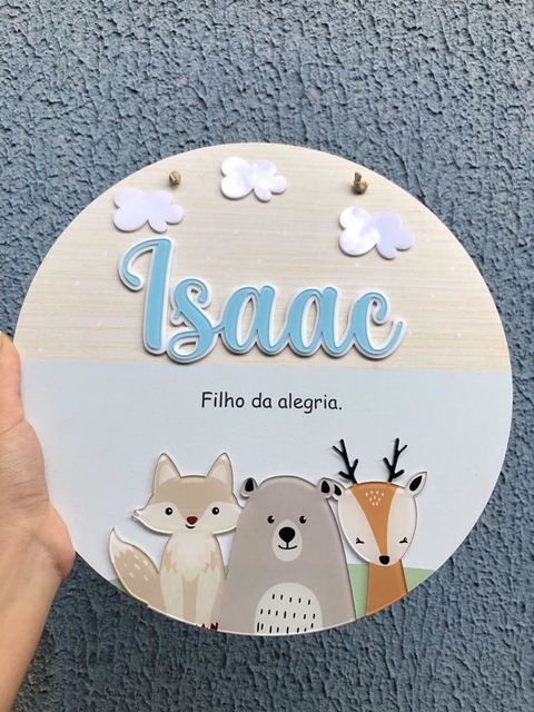 Porta Maternidade - raposa - veado - urso