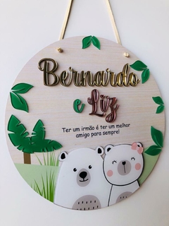 Porta Maternidade - irmãos urso na internet