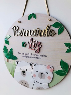 Porta Maternidade - irmãos urso - comprar online