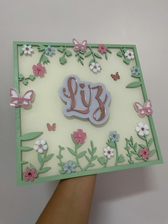 Led floral quadrada - Personalize como quiser - comprar online