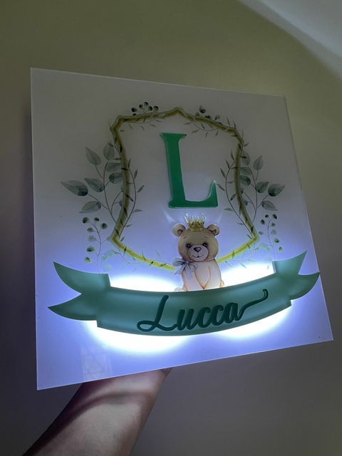Led urso quadrada - Personalize como quiser