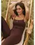 Macacão Comfort com Abertura Costas - Marrom Fondue - WEAR FITNESS MODA