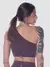 Top um ombro só - Marrom Fondue - WEAR FITNESS MODA