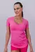 CAMISETA DECOTE V- Rosa