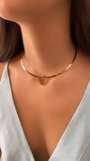 CHOKER SIENA CORAÇÃO ALONGADO BANHADA A OURO 18K - comprar online