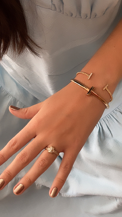 BRACELETE SIENA T CRAVEJADO DE ZIRCÔNIAS BANHADO A OURO 18K na internet
