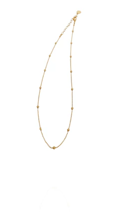COLAR CHARME ESFERAS CURTO BANHADO A OURO 18K - 40 A 46 cm - comprar online