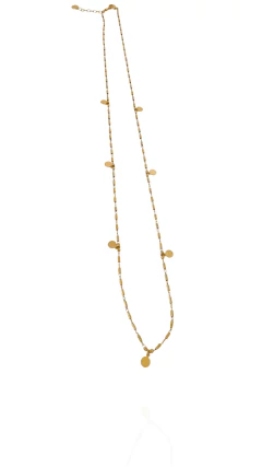 COLAR CHARME PIPE MEDALHAS LONGO BANHADO A OURO 18K - 72 A 80 cm na internet