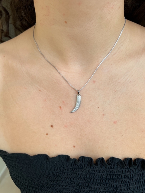 Colar pimenta com zircônia