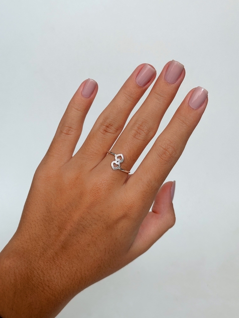 Anel dois corações