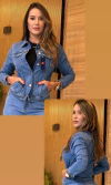 jaqueta jeans Dardakjeans com elastano clara - comprar online