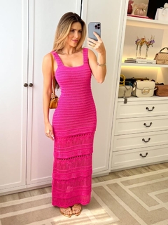 vestido tricot nervura - comprar online