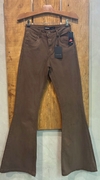 Calça Flare preta marrom - comprar online