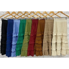 Saia tricot babado - comprar online