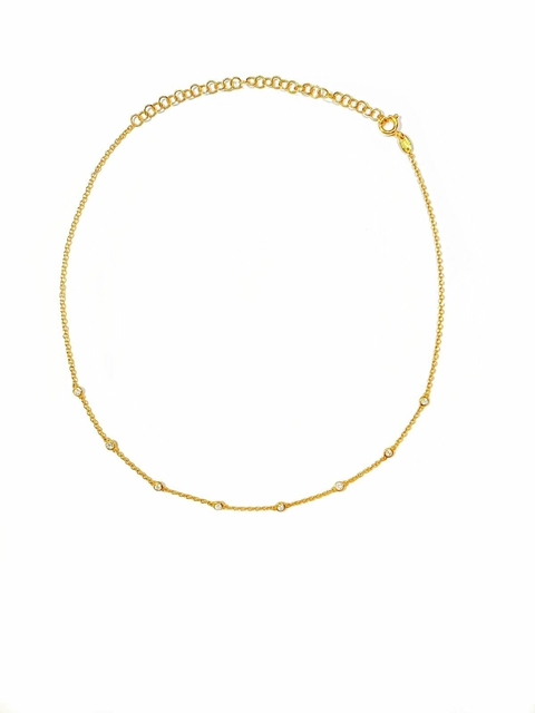 Choker em Ouro Amarelo e Diamantes