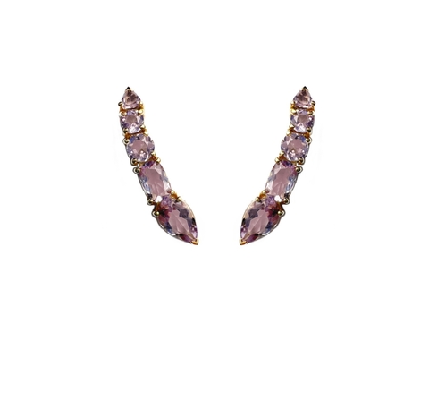 Earcuff Lily em Ametista - comprar online