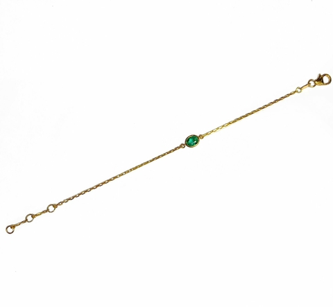 Pulseira Cartier em Ouro Amarelo e Esmeralda
