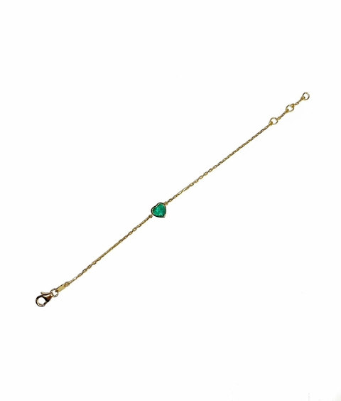 Pulseira Cartier com Esmeralda Coração