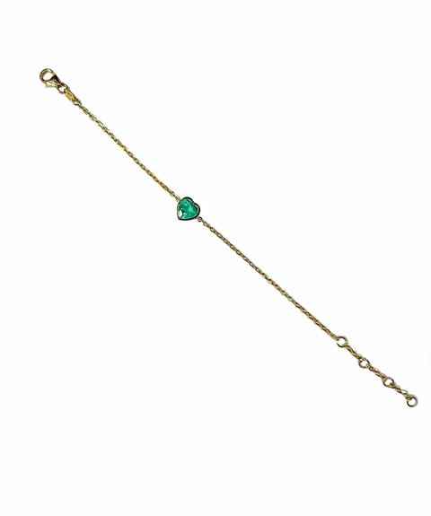 Pulseira Cartier com Esmeralda Coração - comprar online