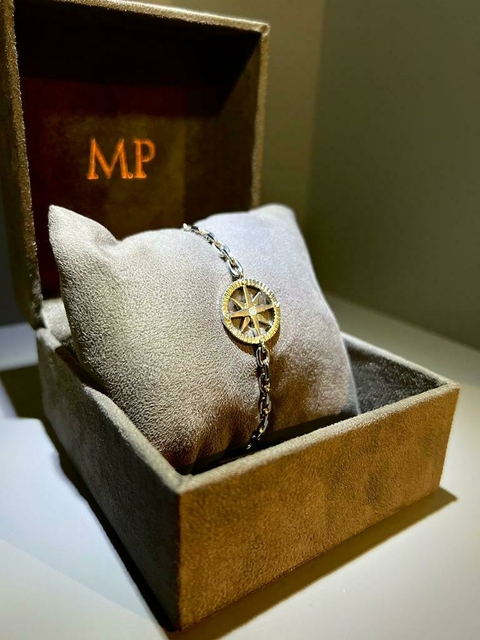 Pulseira Rosa dos Ventos Personalizada