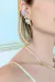 Brinco Leque em Ouro Amarelo e Diamantes