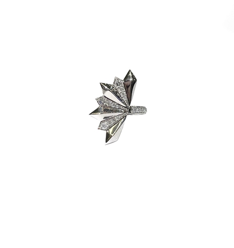 Anel Leque Branco com Diamantes - comprar online