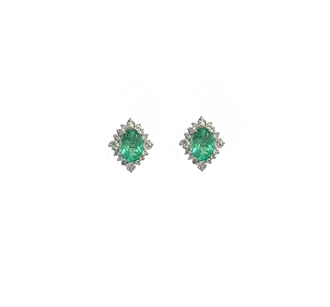 Brinco Lady em Esmeralda e Diamantes