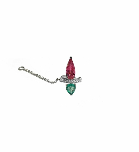 Piercing Colors em Turmalina Rosa, Esmeralda e Diamantes - comprar online