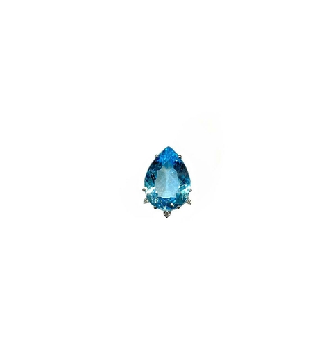 Pingente Gota em Topázio Sky e Diamantes - comprar online