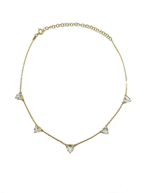 Choker Spike em Topázio Branco